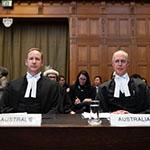 Members of the Delegation of Australia Photograph: UN Photo/ICJ-CIJ/Frank van Beek. Courtesy of the ICJ.