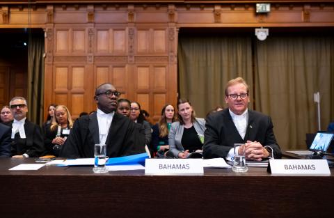 Delegation of Bahamas Photograph: UN Photo/ICJ-CIJ/Frank van Beek. Courtesy of the ICJ.