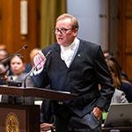 Senator the Hon. Leo Ryan Pinder, KC (Bahamas) Photograph: UN Photo/ICJ-CIJ/Frank van Beek. Courtesy of the ICJ.