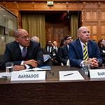 Members of the Delegation of Barbados Photograph: UN Photo/ICJ-CIJ/Frank van Beek. Courtesy of the ICJ.