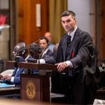 Mr Arman Sarvarian, Advocate (Côte d’Ivoire) Photograph: UN Photo/ICJ-CIJ/Frank van Beek. Courtesy of the ICJ.