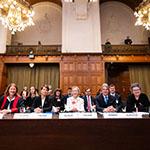 Members of the Delegations of Denmark, Finland, Iceland, Norway and Sweden Photograph: UN Photo/ICJ-CIJ/Frank van Beek. Courtesy of the ICJ.
