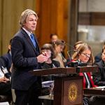 Mr Kristian Jervell, Director General for Legal Affairs, Ministry of Foreign Affairs of the Kingdom of Norway (Denmark, Finland, Iceland, Norway and Sweden) Photograph: UN Photo/ICJ-CIJ/Frank van Beek. Courtesy of the ICJ.