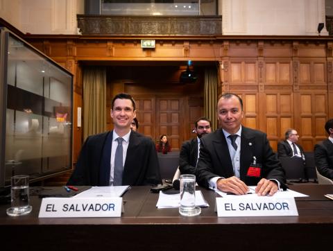Members of the Delegation of El Salvador Photograph: UN Photo/ICJ-CIJ/Frank van Beek. Courtesy of the ICJ.
