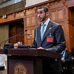 HE Mr Abdulla Balalaa, Assistant Minister for Energy and Sustainability Affairs, Ministry of Foreign Affairs (United Arab Emirates) Photograph: UN Photo/ICJ-CIJ/Frank van Beek. Courtesy of the ICJ.