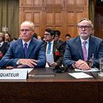 Members of the Delegation of Ecuador Photograph: UN Photo/ICJ-CIJ/Frank van Beek. Courtesy of the ICJ.
