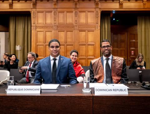 Members of the Delegation of the Dominican Republic Photograph: UN Photo/ICJ-CIJ/Frank van Beek. Courtesy of the ICJ.