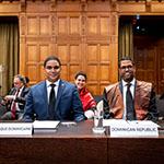 Members of the Delegation of the Dominican Republic Photograph: UN Photo/ICJ-CIJ/Frank van Beek. Courtesy of the ICJ.