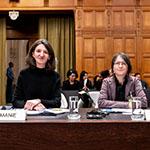 Members of the Delegation of Romania Photograph: UN Photo/ICJ-CIJ/Frank van Beek. Courtesy of the ICJ.