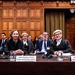 Members of the Delegation of the United Kingdom of Great Britain and Northern Ireland Photograph: UN Photo/ICJ-CIJ/Frank van Beek. Courtesy of the ICJ.