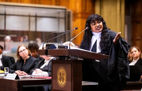 Ms Kate Wilson, Legal Officer, Department of Sustainable Development (Saint Lucia) Photograph: UN Photo/ICJ-CIJ/Frank van Beek. Courtesy of the ICJ.