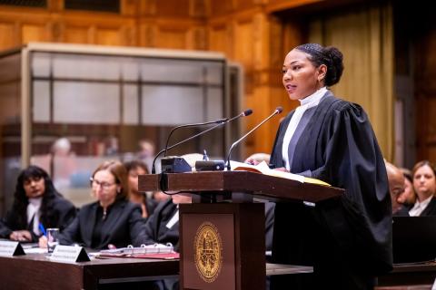 Ms Rochelle John-Charles, Crown Counsel IV, Office of the Attorney General (Saint Lucia) Photograph: UN Photo/ICJ-CIJ/Frank van Beek. Courtesy of the ICJ.