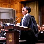 Ms Rochelle John-Charles, Crown Counsel IV, Office of the Attorney General (Saint Lucia) Photograph: UN Photo/ICJ-CIJ/Frank van Beek. Courtesy of the ICJ.