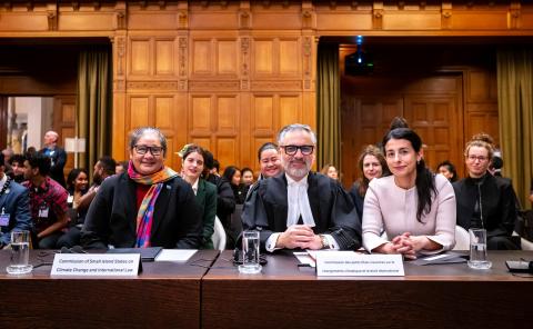 Members of the Delegation of the Commission of Small Island States on Climate Change and International Law Photograph: UN Photo/ICJ-CIJ/Frank van Beek. Courtesy of the ICJ. All rights reserved.