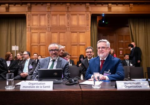 Members of the Delegation of the World Health Organization Photograph: UN Photo/ICJ-CIJ/Frank van Beek. Courtesy of the ICJ.