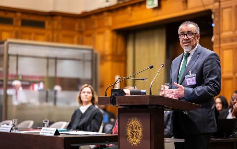 Mr Tedros Adhanom Ghebreyesus, Director-General (World Health Organization) Photograph: UN Photo/ICJ-CIJ/Frank van Beek. Courtesy of the ICJ.
