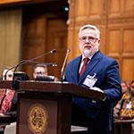 Mr Derek Walton, Legal Counsel (World Health Organization) Photograph: UN Photo/ICJ-CIJ/Frank van Beek. Courtesy of the ICJ.