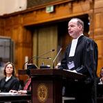 Mr Bernhard Hofstötter, member of the Legal Service of the European Commission (European Union) Photograph: UN Photo/ICJ-CIJ/Frank van Beek. Courtesy of the ICJ.