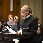 HE Mr Roberto Calzadilla Sarmiento, Ambassador of the Plurinational State of Bolivia to the Kingdom of the Netherlands (Bolivia) Photograph: UN Photo/ICJ-CIJ/Frank van Beek. Courtesy of the ICJ.
