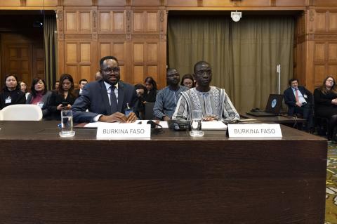 Members of the Delegation of Burkina Faso Photograph: UN Photo/ICJ-CIJ/Frank van Beek. Courtesy of the ICJ.