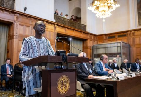 HE Mr Léopold Tonguenoma Bonkoungou, Ambassador of Burkina Faso to the Kingdom of Belgium (Burkina Faso) Photograph: UN Photo/ICJ-CIJ/Frank van Beek. Courtesy of the ICJ.