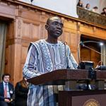 HE Mr Léopold Tonguenoma Bonkoungou, Ambassador of Burkina Faso to the Kingdom of Belgium (Burkina Faso) Photograph: UN Photo/ICJ-CIJ/Frank van Beek. Courtesy of the ICJ.