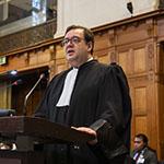 Mr Pierre-Olivier Savoie, Partner at Savoie Arbitration, Paris, member of the Bars of Ontario, New York and Paris (Cameroon) Photograph: UN Photo/ICJ-CIJ/Frank van Beek. Courtesy of the ICJ.