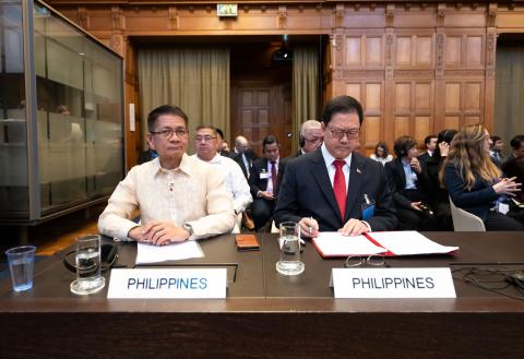Members of the Delegation of Philippines Photograph: UN Photo/ICJ-CIJ/Frank van Beek. Courtesy of the ICJ.