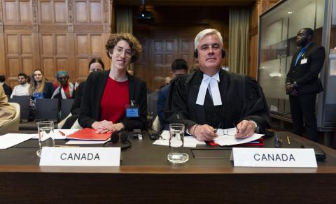 Members of the Delegation of Canada Photograph: UN Photo/ICJ-CIJ/Jeroen Jumelet. Courtesy of the ICJ.