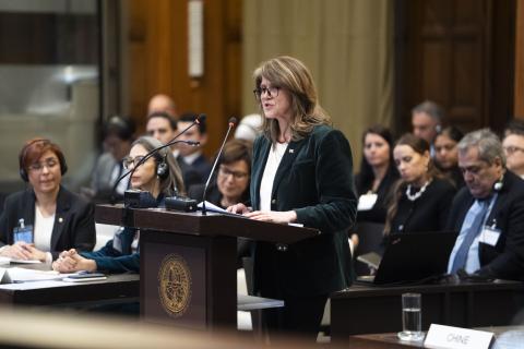 HE Ms Ximena Fuentes, Ambassador of the Republic of Chile to the United Kingdom of Great Britain and Northern Ireland (Chile) Photograph: UN Photo/ICJ-CIJ/Jeroen Jumelet. Courtesy of the ICJ.