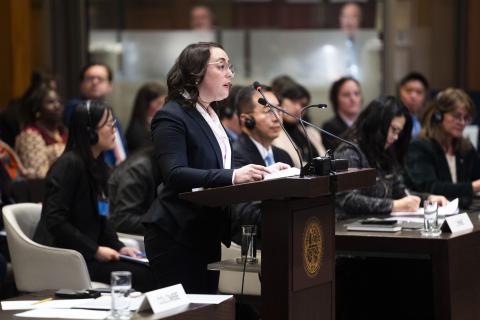 Ms Valeria Chiappini, Legal Adviser, International Law, Treaties and Legislative Affairs Division, Ministry of Foreign Affairs (Chile) Photograph: UN Photo/ICJ-CIJ/Jeroen Jumelet. Courtesy of the ICJ.