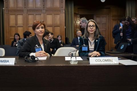 Members of the Delegation of Colombia Photograph: UN Photo/ICJ-CIJ/Jeroen Jumelet. Courtesy of the ICJ.