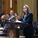 HE Ms Carolina Olarte Bácares, Ambassador of the Republic of Colombia to the Kingdom of the Netherlands (Colombia) Photograph: UN Photo/ICJ-CIJ/Jeroen Jumelet. Courtesy of the ICJ.