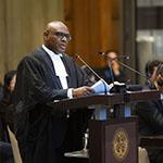 Mr Levi Peter, Attorney General (Commonwealth of Dominica) Photograph: UN Photo/ICJ-CIJ/Jeroen Jumelet. Courtesy of the ICJ.