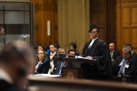Ms Vanica Sobers-Joseph, Legal Advocate, Senior State Attorney (Commonwealth of Dominica) Photograph: UN Photo/ICJ-CIJ/Jeroen Jumelet. Courtesy of the ICJ.
