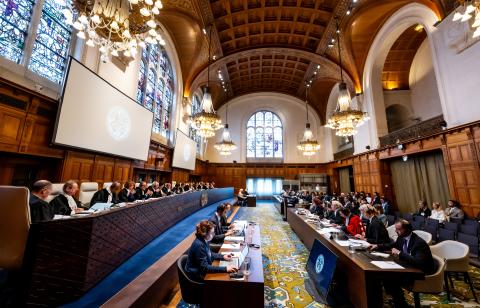 View of the ICJ courtroom View of the ICJ courtroom