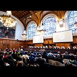 View of the ICJ courtroom View of the ICJ courtroom