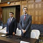 Members of the Delegation of Azerbaijan at the start of the public sitting Members of the Delegation of Azerbaijan at the start of the public sitting