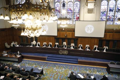 View of the ICJ Court room